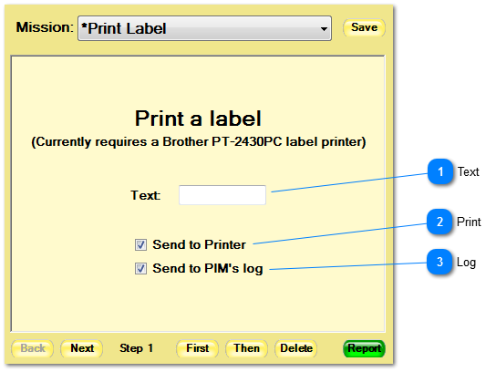 Print Label Step